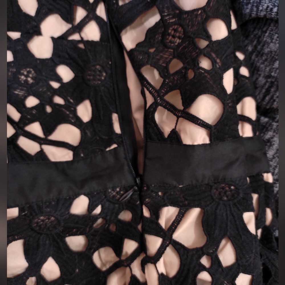 💜Vero moda black and beige lace sheath dress - Picture 7 of 10